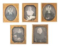 [EARLY PHOTOGRAPHY]. 29 sixth plate daguerreotypes of aged women.