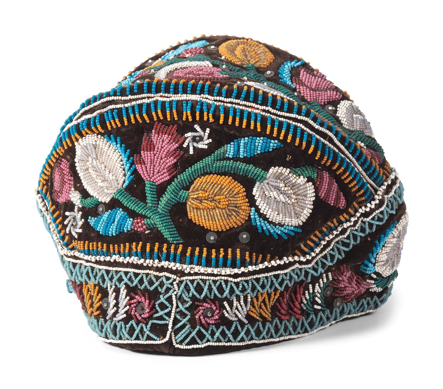 Haudenosaunee Beaded Cap, with Visor