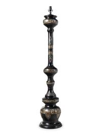 A Japanese Champlevé Floor Lamp