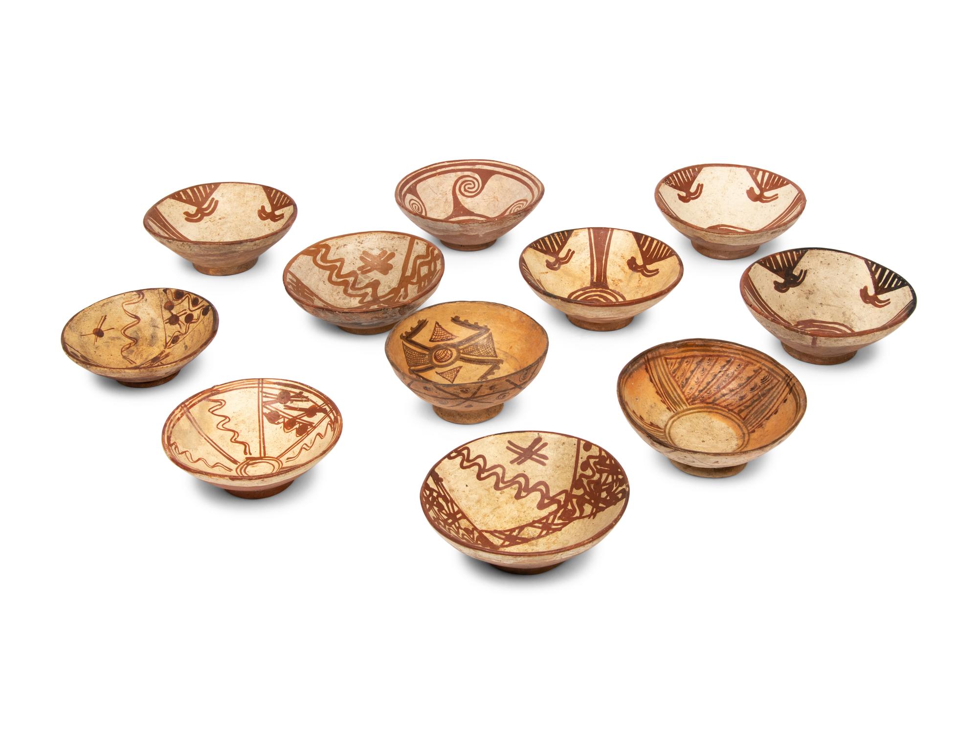 Eleven Carchi-Narino Painted Pottery Bowls