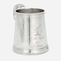 A silver cann Daniel Henchman (1730-1775), Boston, MA, circa 1750