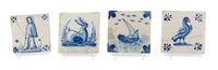A Set of Four Portuguese Ceramic Tiles