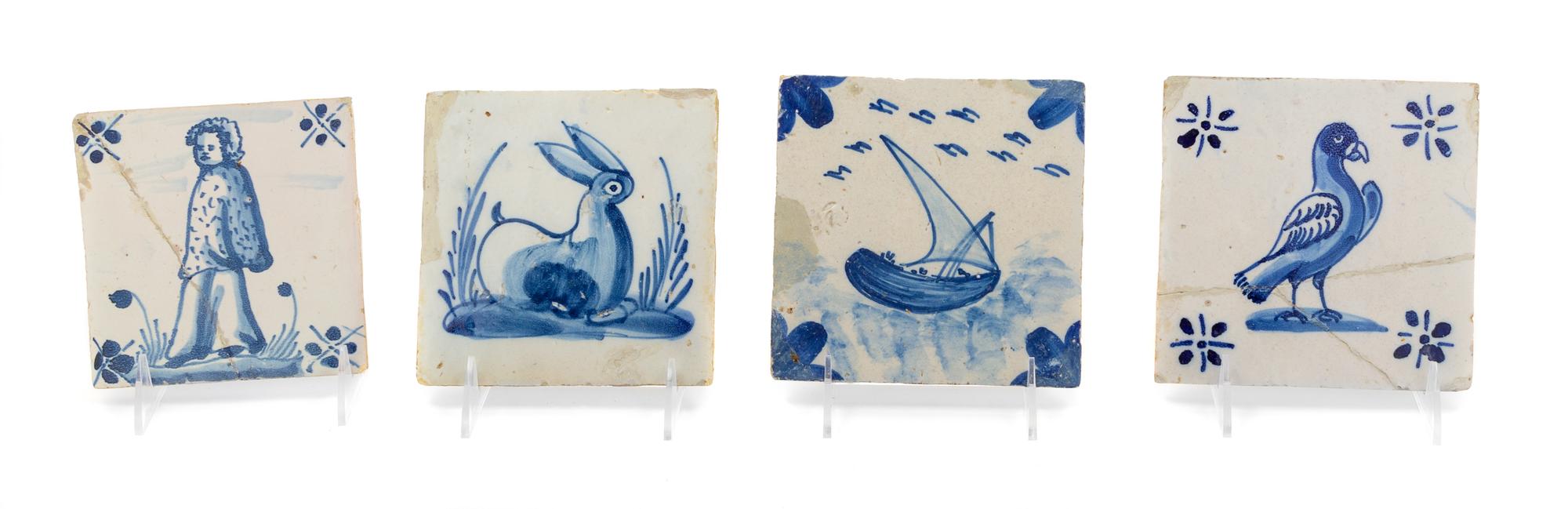 A Set of Four Portuguese Ceramic Tiles