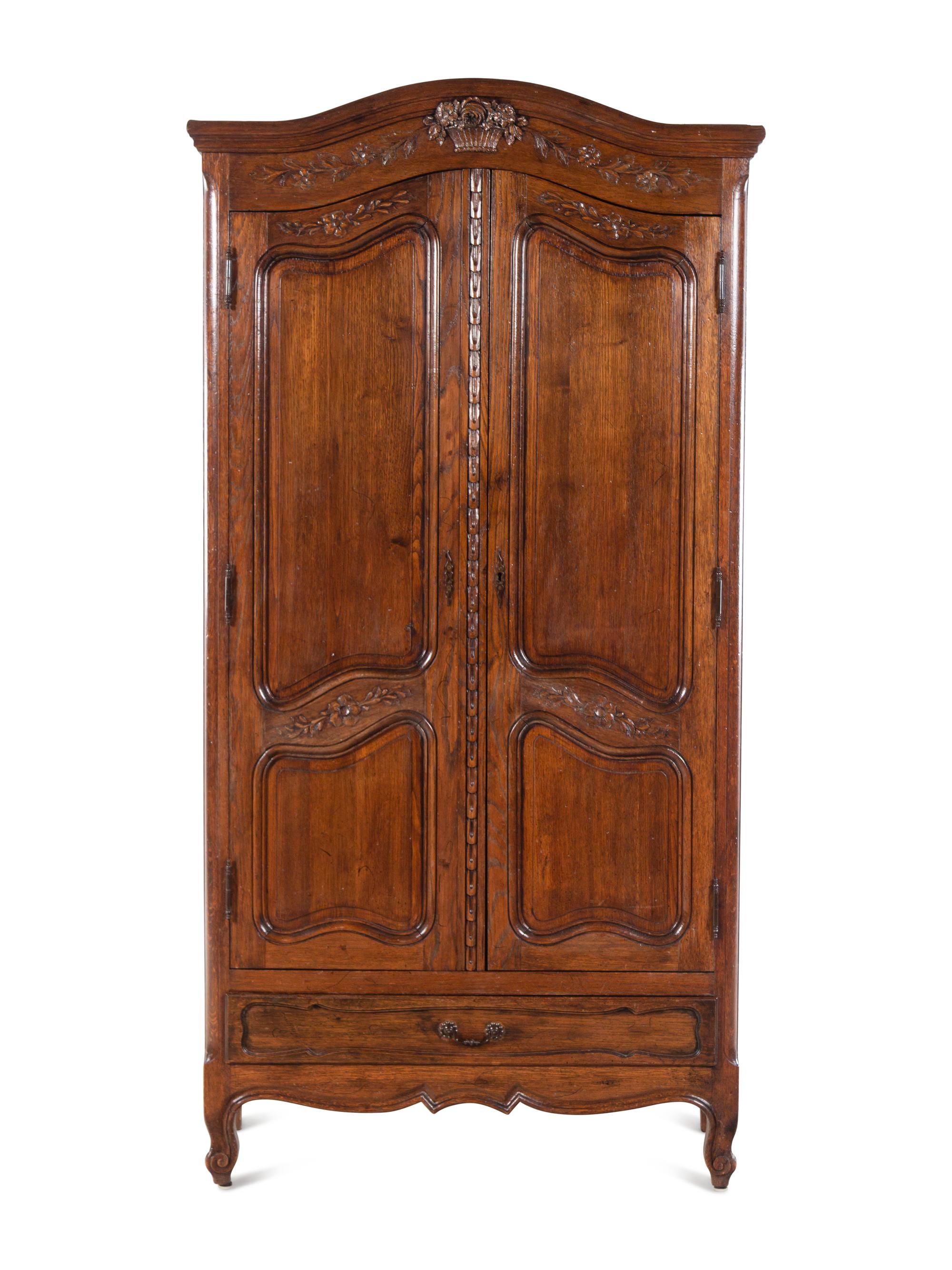 A French Provincial Style Oak Armoire