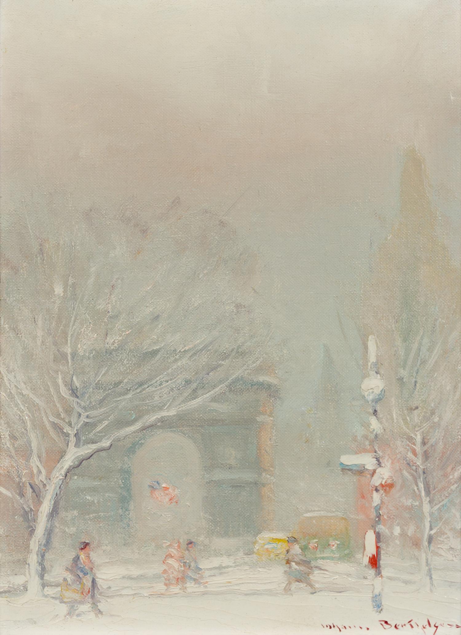 Johann Berthelsen, (American, 1883-1972), Washington Square Park in Winter