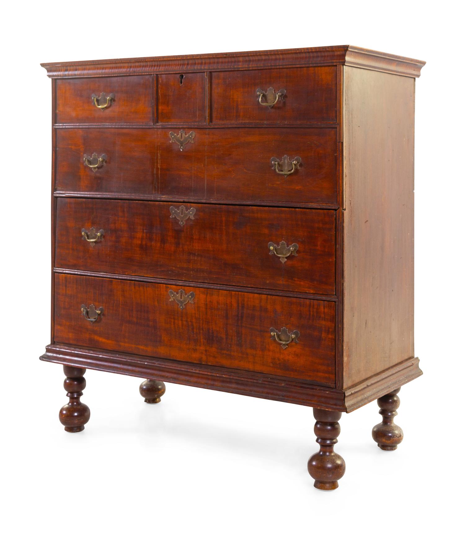 A William and Mary Oak Blanket Chest
