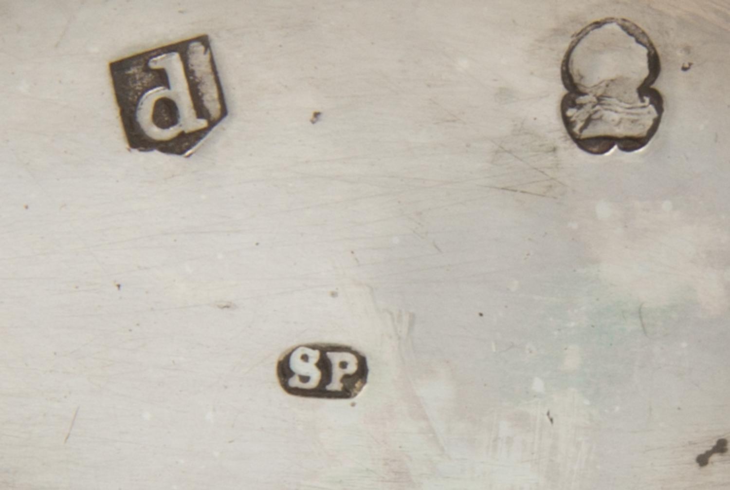 A George III Silver Nutmeg Grater, Samuel Pemberton, Birmingham, 1801, of oval form, the hinged lid opening to a grater.
