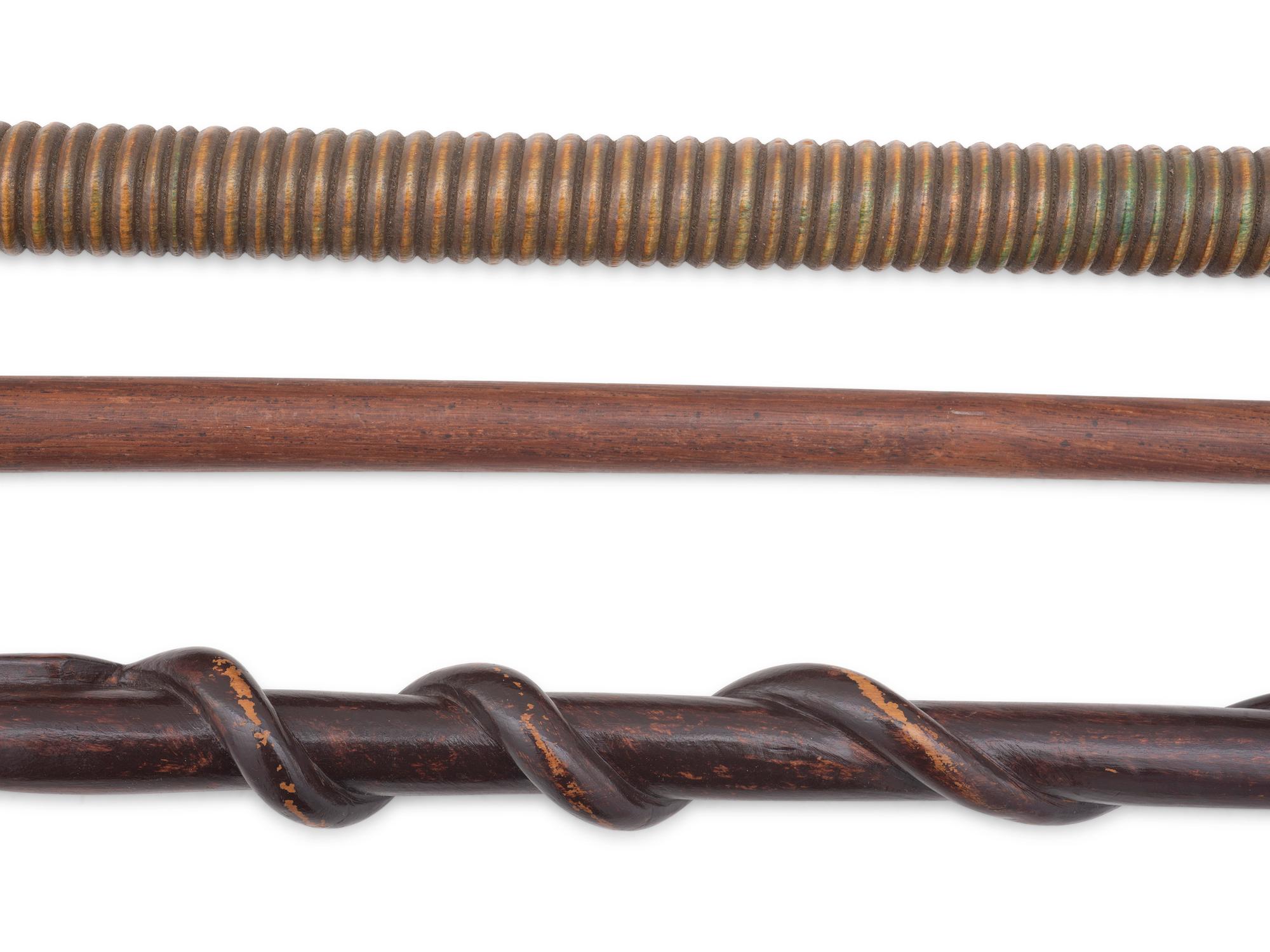 Three Carved Folk Art Canes