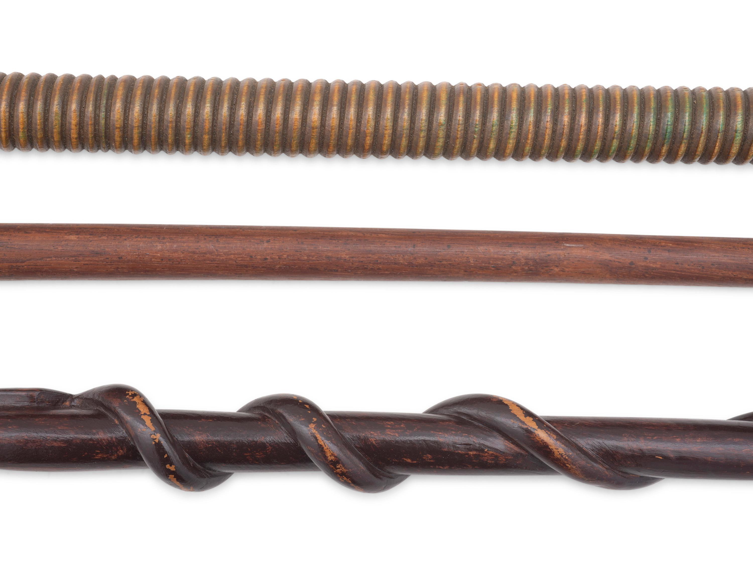 Three Carved Folk Art Canes
