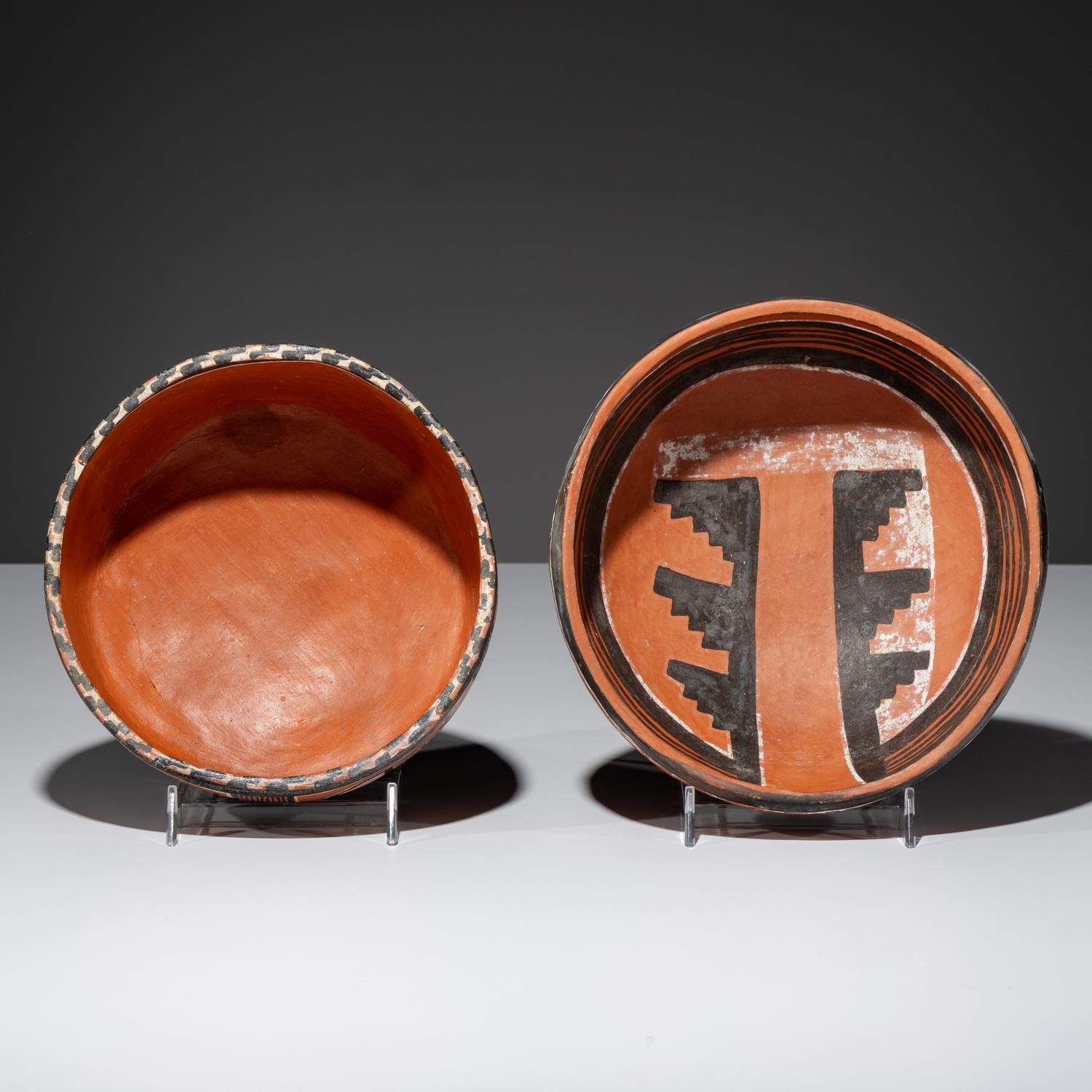 Ancestral Pueblo, Four Mile Polychrome Pottery Bowls