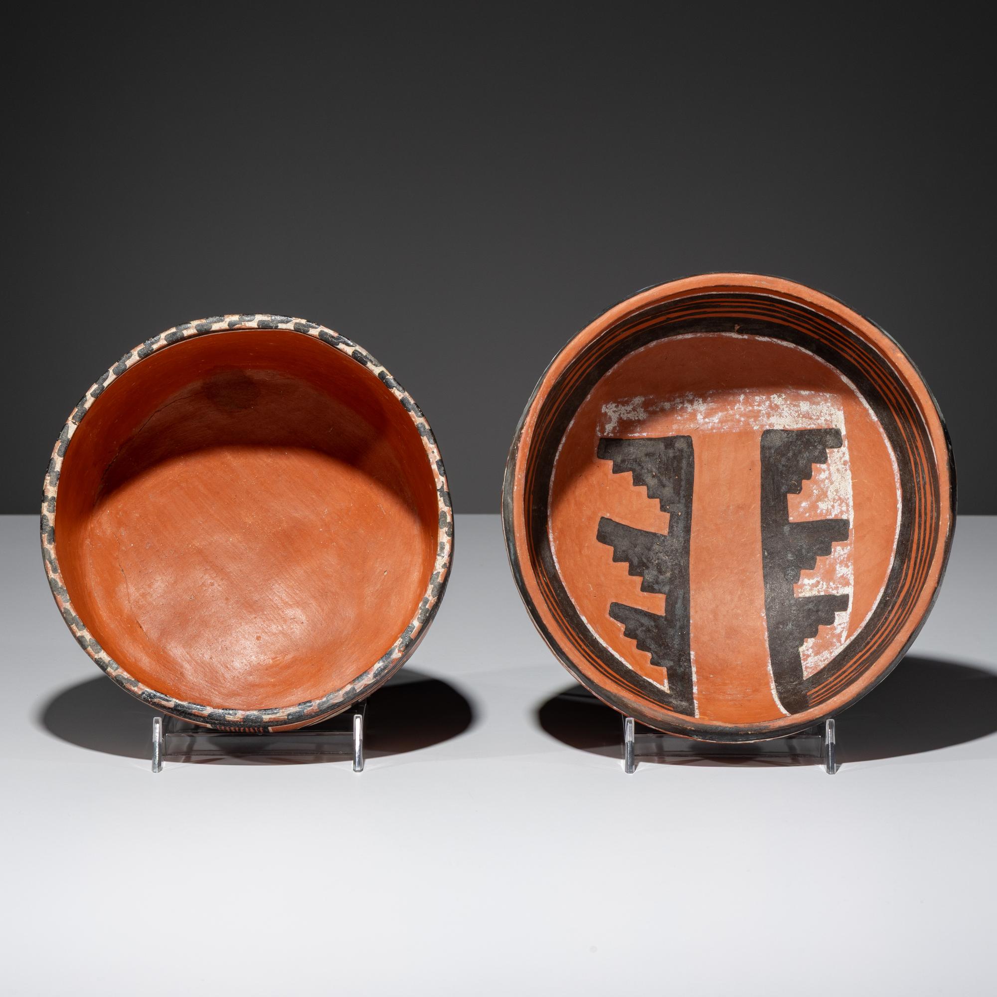 Ancestral Pueblo, Four Mile Polychrome Pottery Bowls