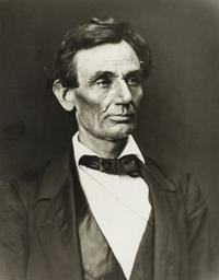 [LINCOLN, Abraham (1809-1865)]. [HESLER, Alexander (1823-1895), photographer]. 2 photographs of Lincoln printed by King V. Hostick - Herbert George Studio. 1956.