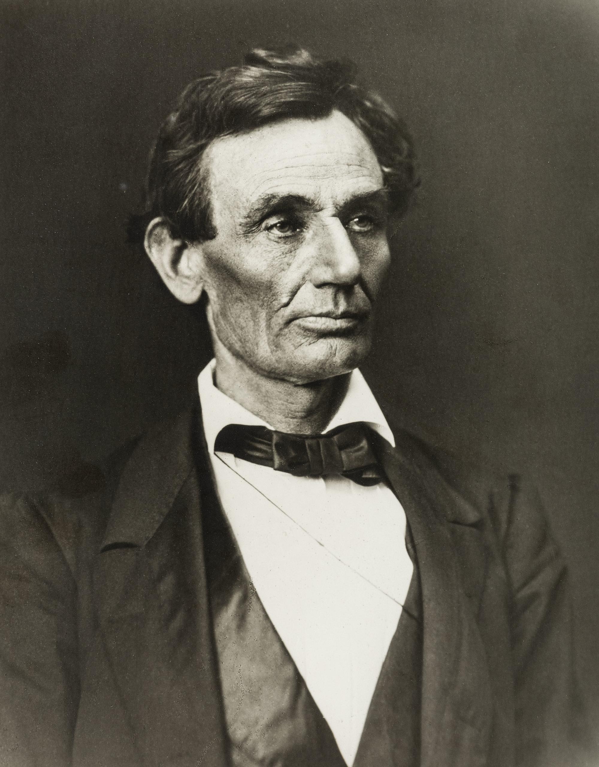 [LINCOLN, Abraham (1809-1865)]. [HESLER, Alexander (1823-1895), photographer]. 2 photographs of Lincoln printed by King V. Hostick - Herbert George Studio. 1956.