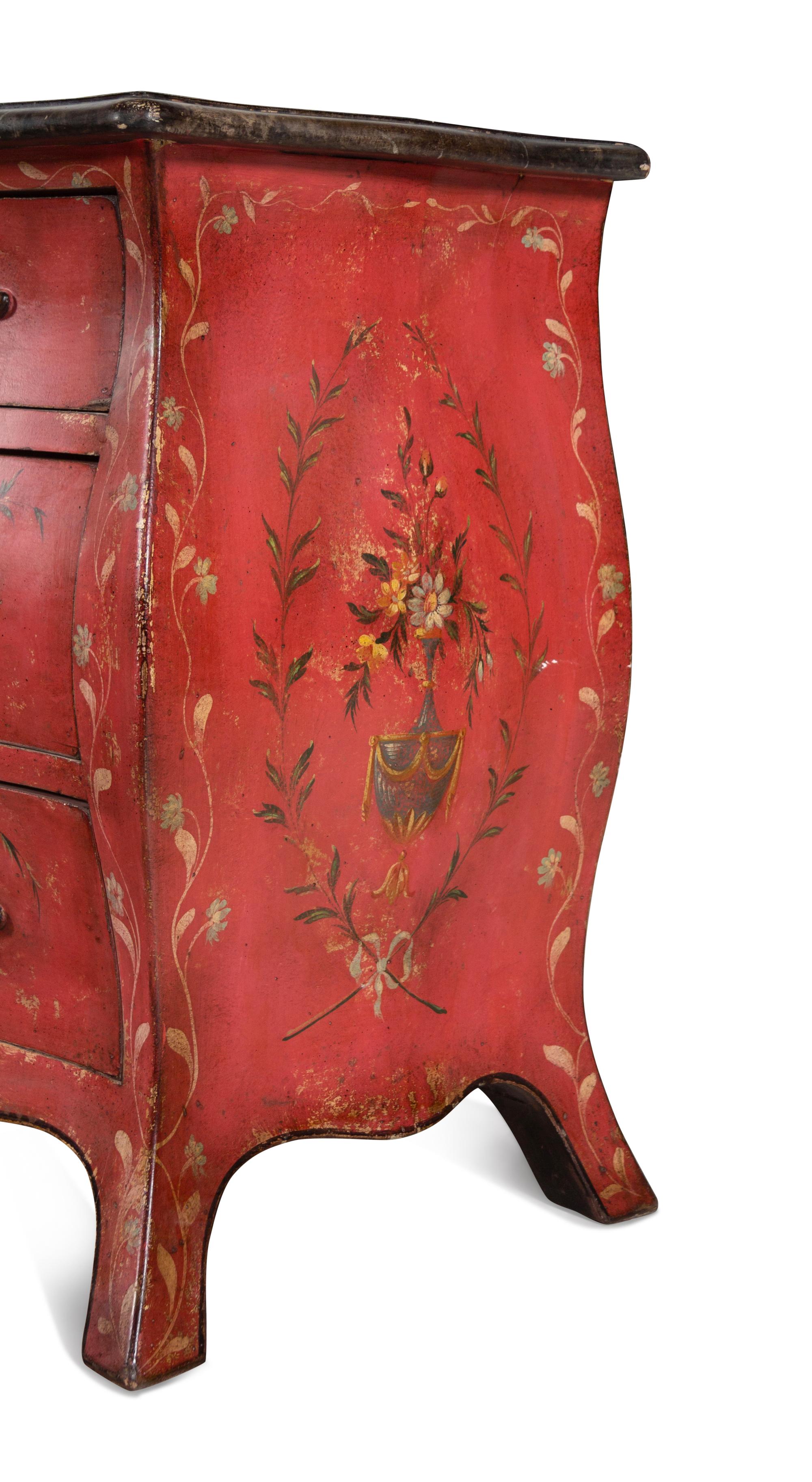 An Italian Painted Chest of Drawers