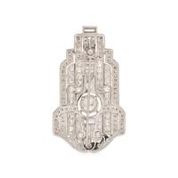 ART DECO, DIAMOND PENDANT/BROOCH