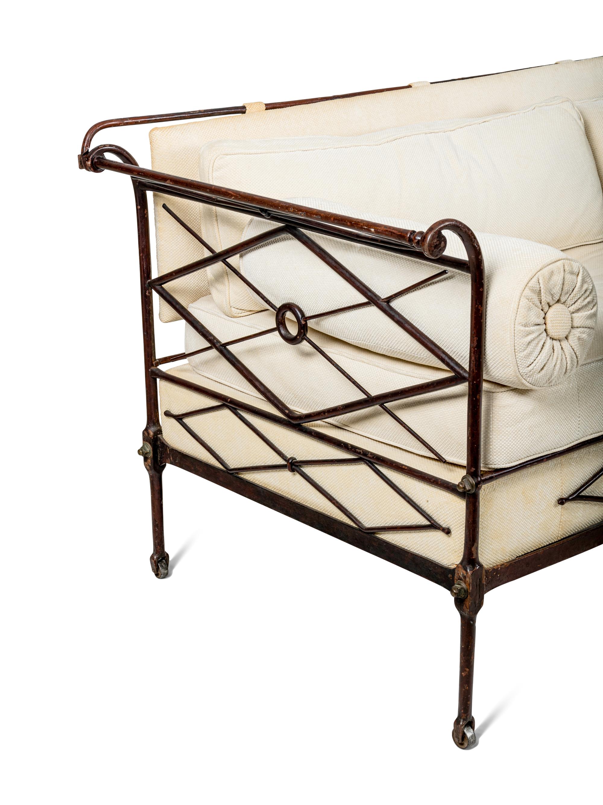 An Empire Style Wrought Iron Daybed