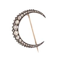 DIAMOND CRESCENT BROOCH