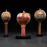 Pueblo Polychrome Gourd Rattles, From the Collection of Dick Jemison, Alabama