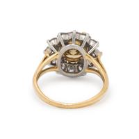 COLORED DIAMOND AND DIAMOND RING