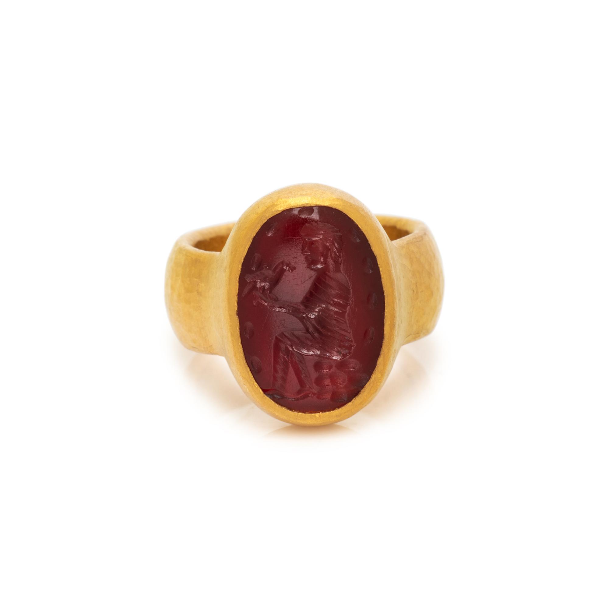 GURHAN, HIGH KARAT GOLD INTAGLIO RING