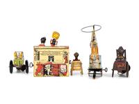 Four Tin Lithograph Windup Toys