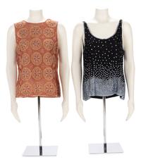 Two Bill Blass Beaded Tops, 1990s