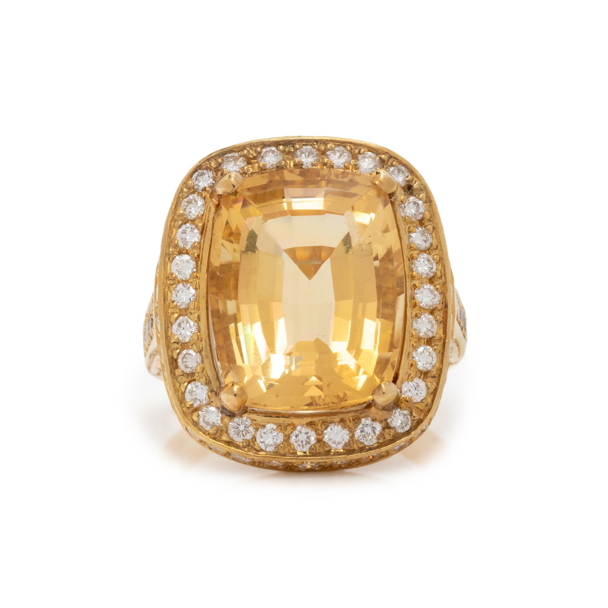 CITRINE AND DIAMOND RING