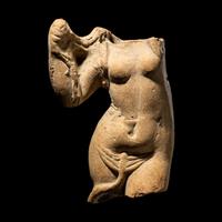 A Hellenistic Terracotta Torso of Venus with Dolphin Tail