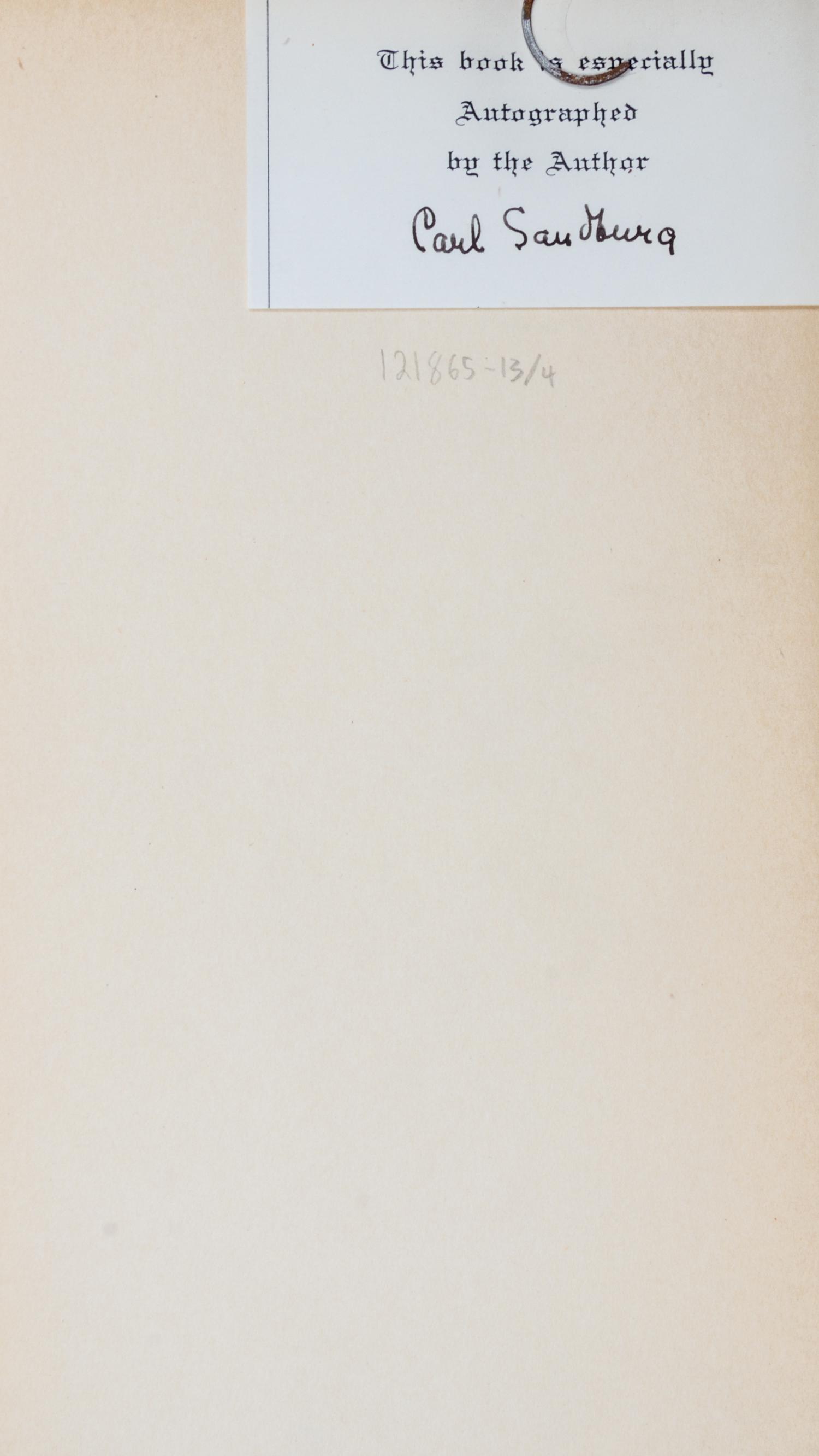 (LINCOLN, ABRAHAM) SANDBURG, CARL. The War Years. New York, 1939. 4 Volumes, First Edition.