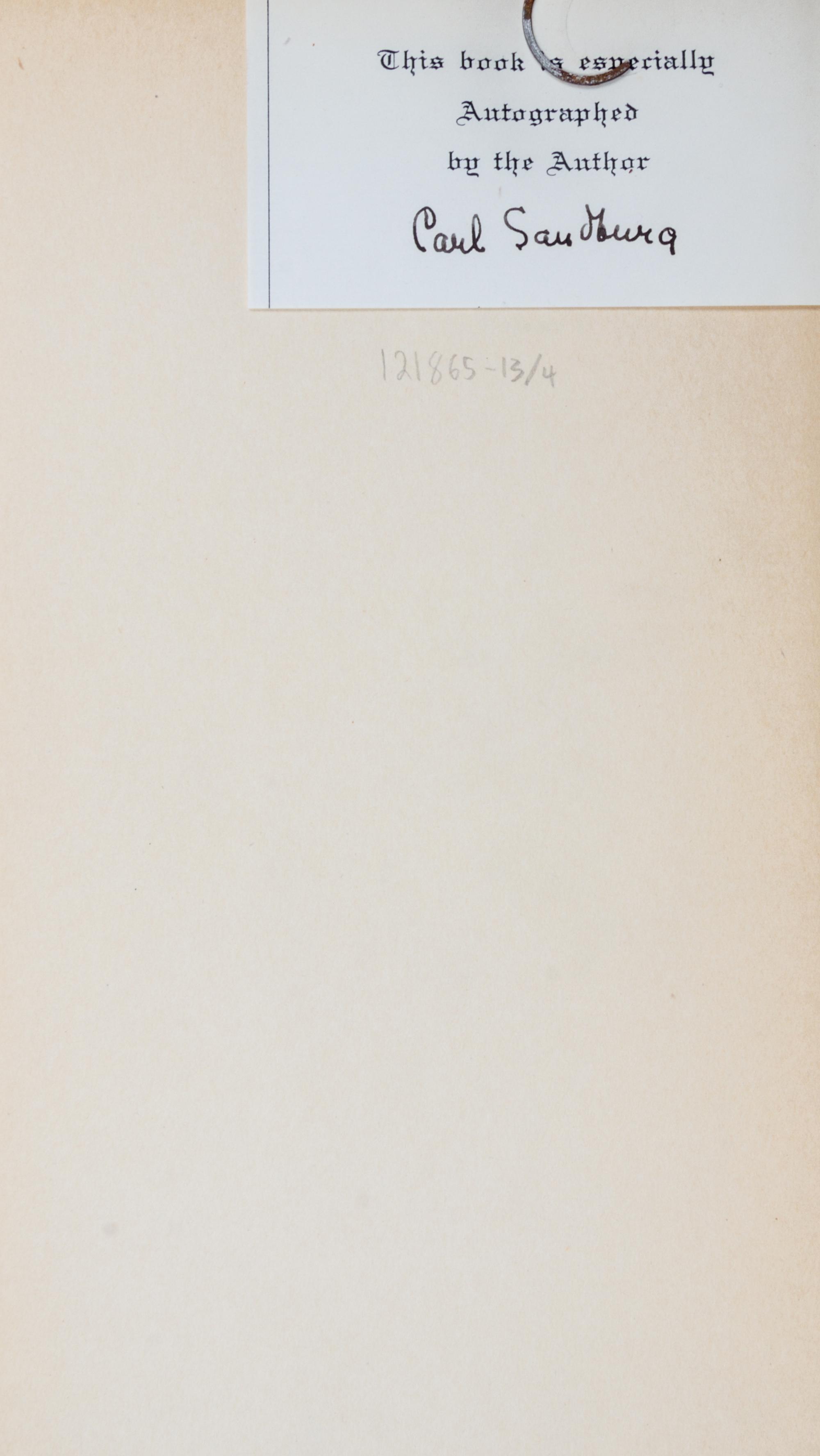 (LINCOLN, ABRAHAM) SANDBURG, CARL. The War Years. New York, 1939. 4 Volumes, First Edition.