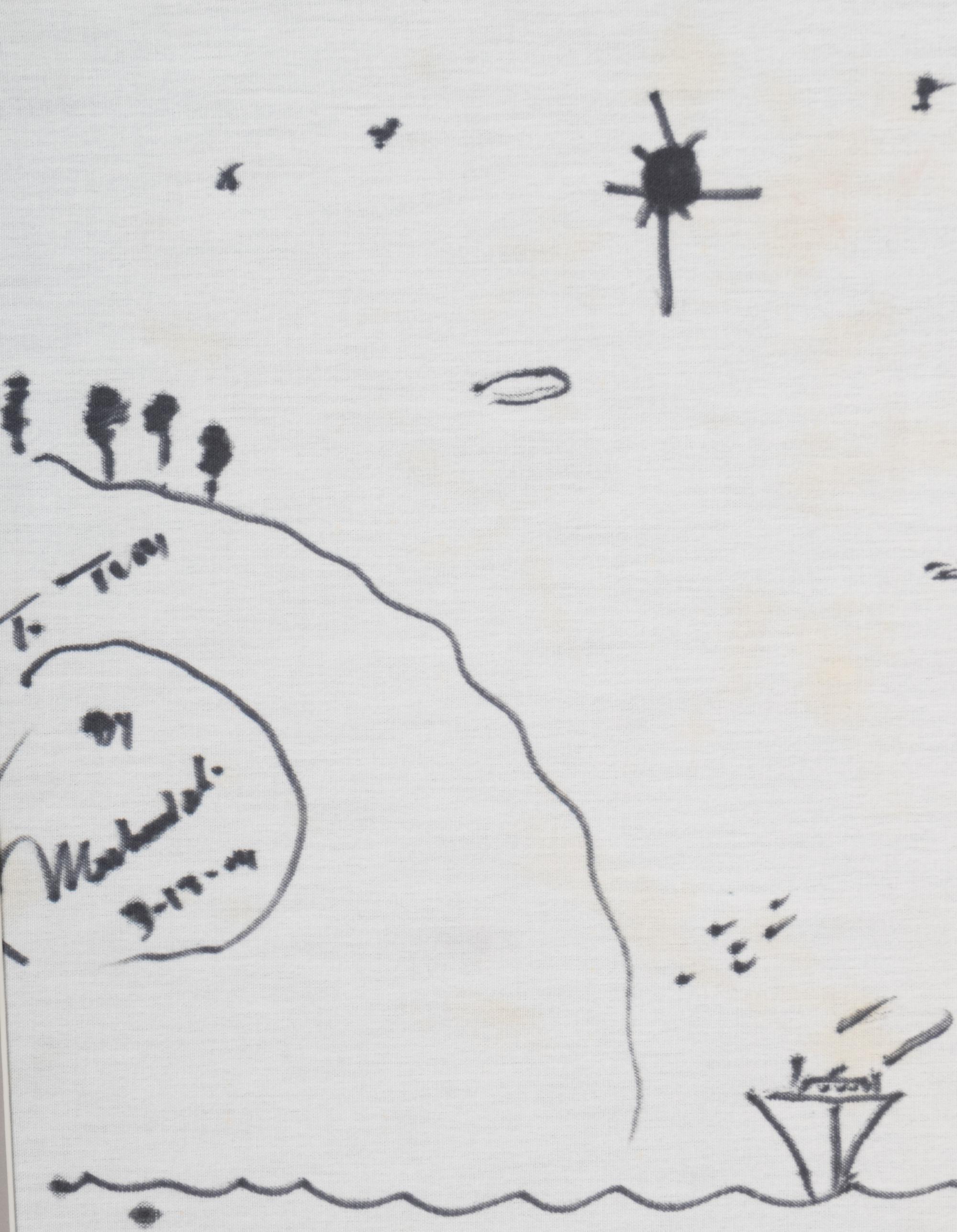 A Muhammad Ali Signed Autograph Original "Guiding Light" Drawing (PSA Authentic)