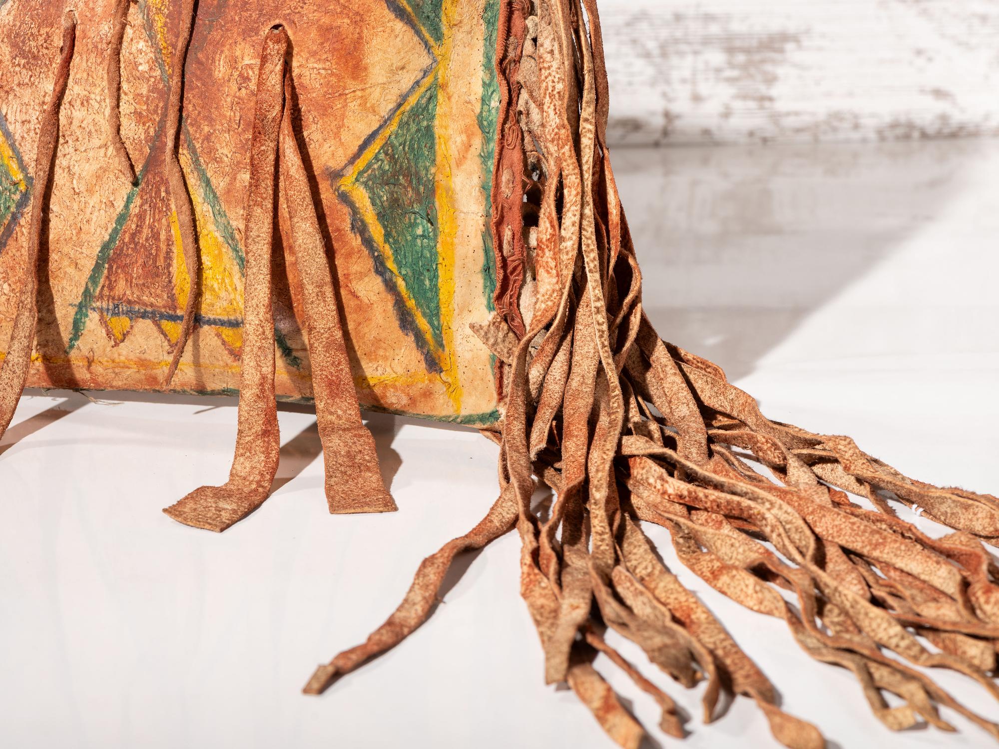 Plains Painted Parfleche Envelope PLUS Rattles