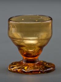 A Blown-Glass Saltcellar in Amber