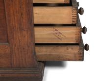 A J & P Coats Six Drawer Oak Advertising Spool Cabinet