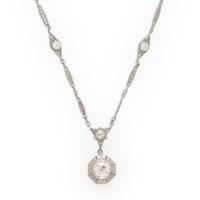 DIAMOND AND PLATINUM NECKLACE