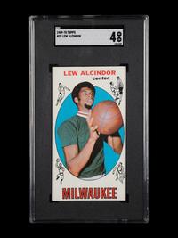 A 1969 Topps Lew Alcindor (Kareem Abdul Jabbar) Rookie Basketball Card (SGC 4 VG-EX)