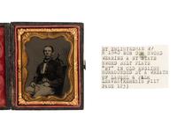 [CIVIL WAR]. 3 ninth plate ambrotypes of pre-war and early war soldiers incl. 2 armed subjects.
