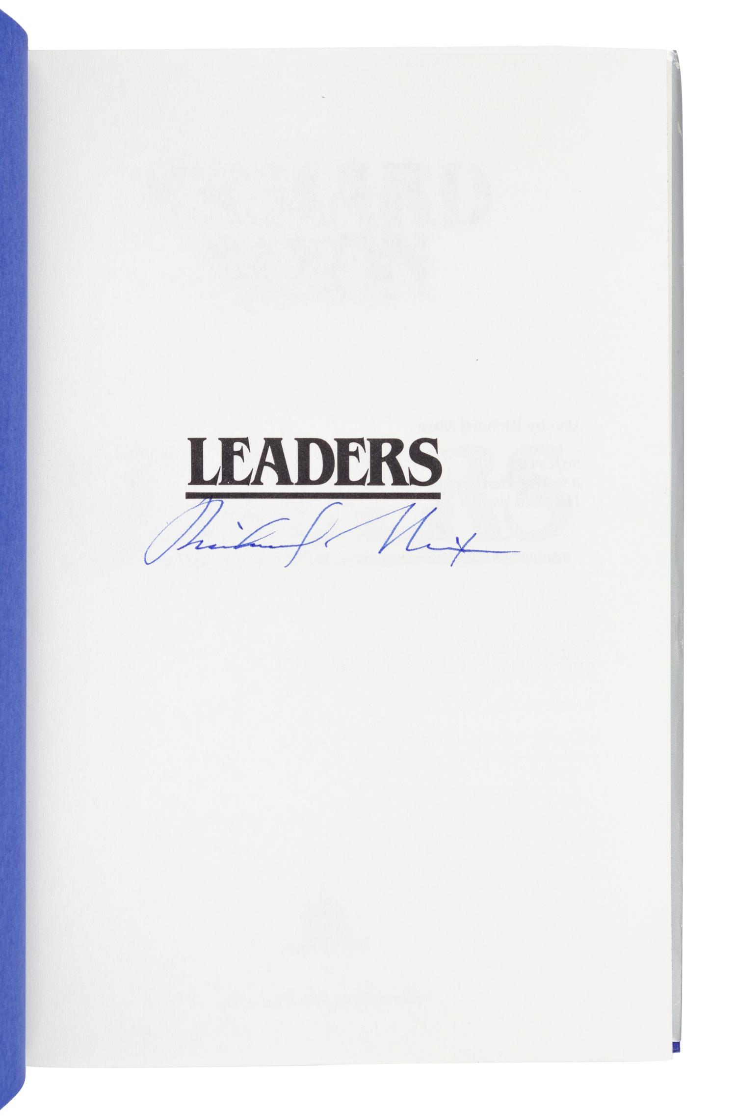 NIXON, Richard (1913-1994). Leaders . New York: Warner Books, 1982.