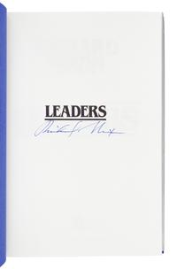 NIXON, Richard (1913-1994). Leaders . New York: Warner Books, 1982.
