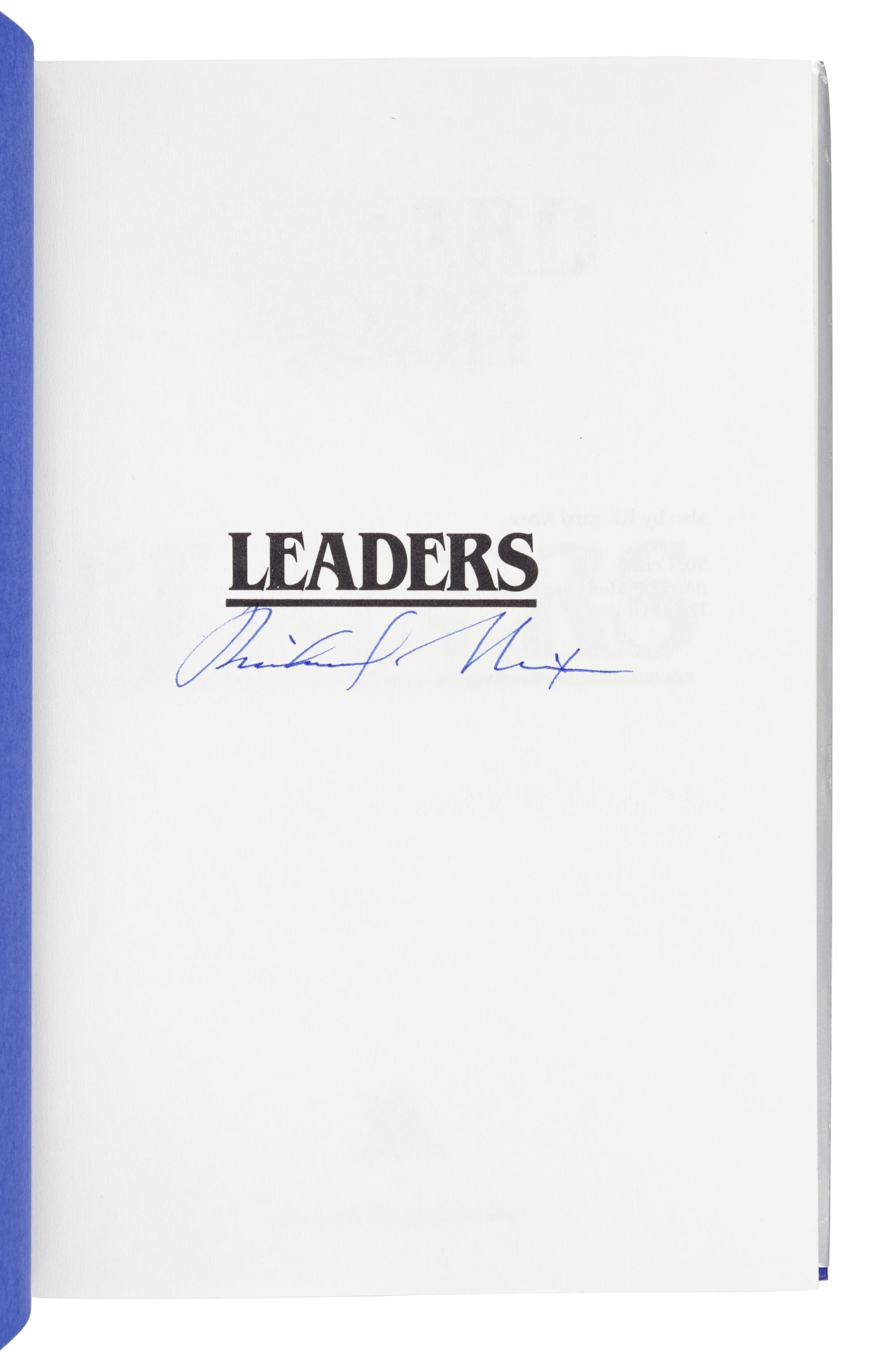 NIXON, Richard (1913-1994). Leaders . New York: Warner Books, 1982.