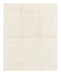 [LINCOLN NATIONAL MONUMENT]. OGLESBY, Richard J. (1824-1899). A printed broadside. Springfield: Lincoln National Monument Association, 26 April 1865.