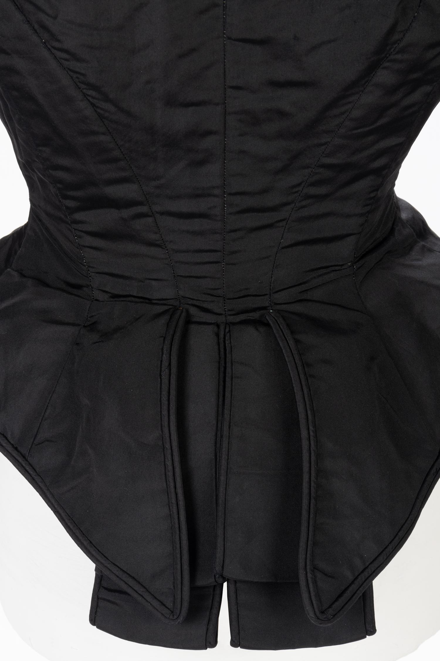 Two Silk Taffeta Evening Bodices, 1880s