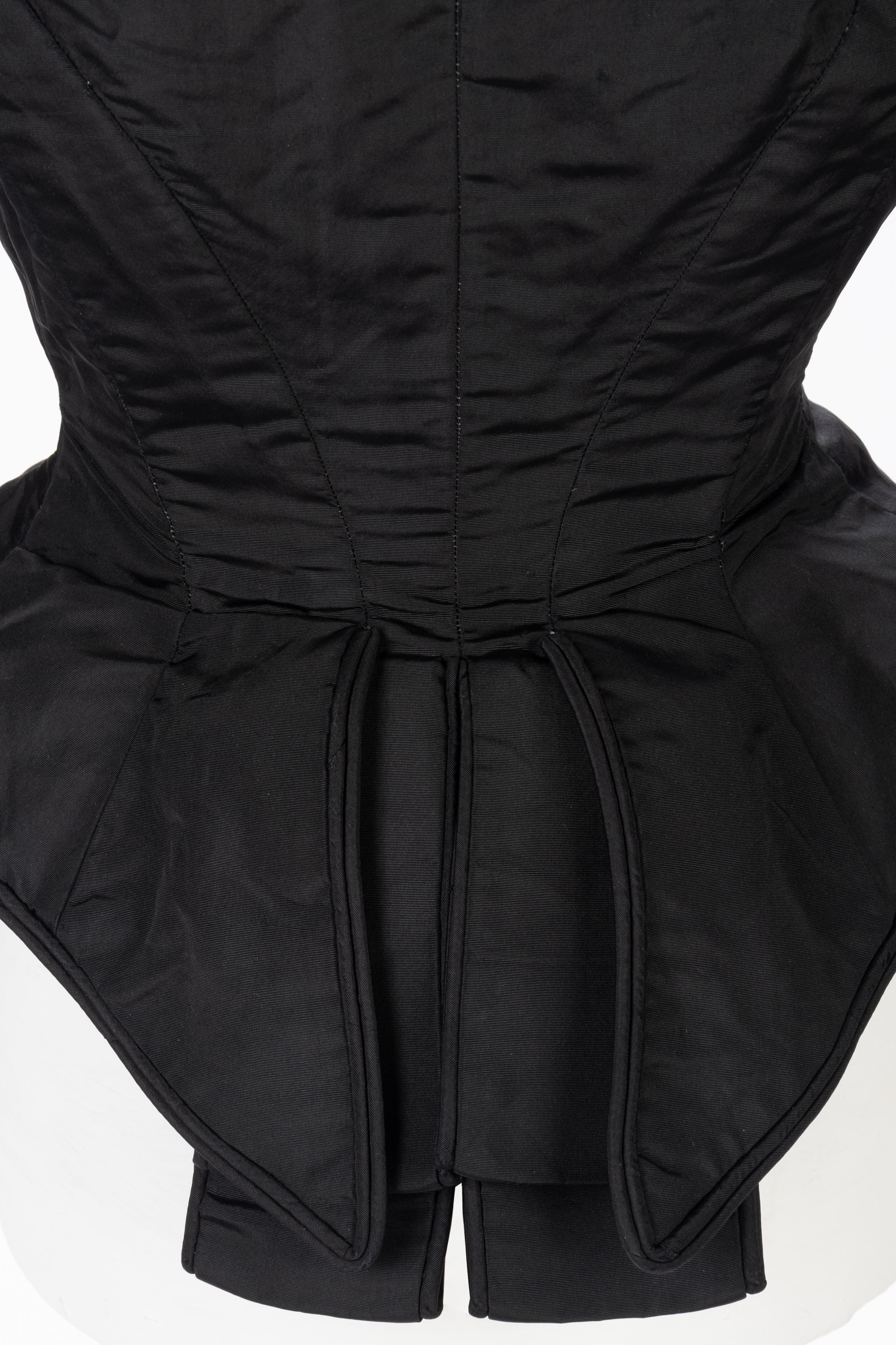 Two Silk Taffeta Evening Bodices, 1880s