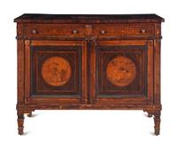 An Italian Walnut and Marquetry Cabinet