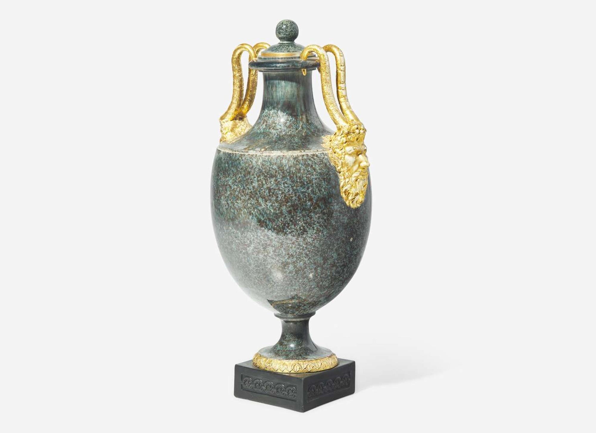 A Wedgwood & Bentley Variegated Ware Covered Vase, UK, 1770s