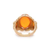 YELLOW GOLD AND FIRE OPAL RING
