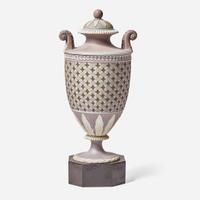 A Wedgwood Tricolor Diced Ware Vase and Cover UK, late 19th century