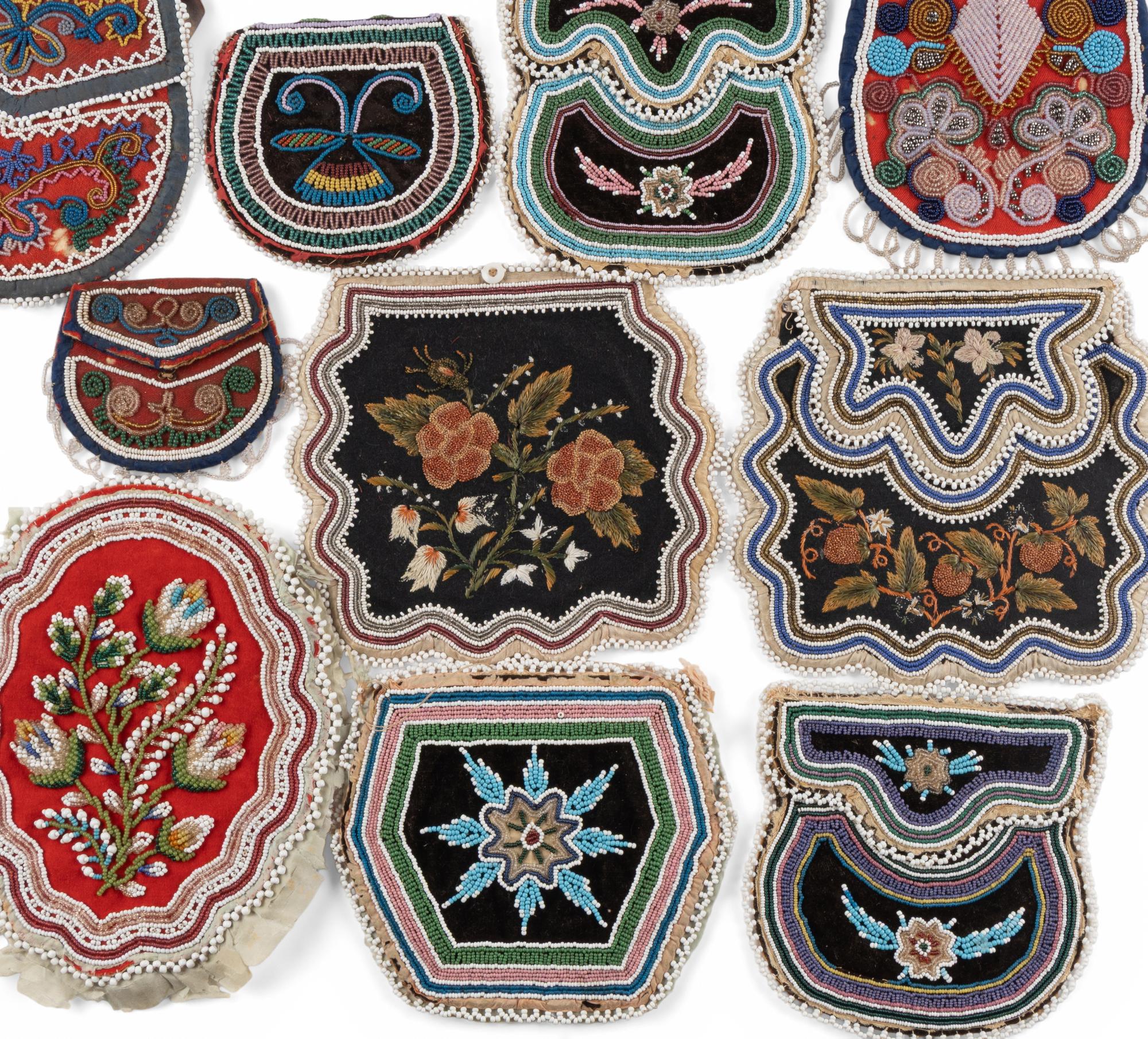 Northeastern Beaded and Moosehair Embroidered Bags