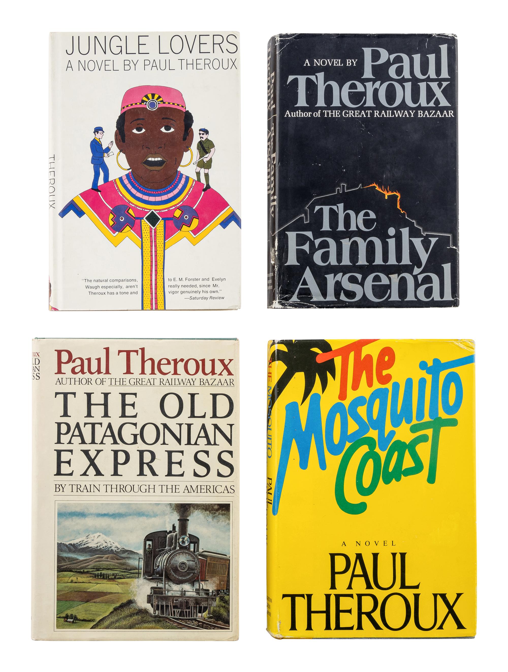 THEROUX, Paul (b. 1941). A group of 14 works by Theroux, MOST FIRST EDITIONS, MOST SIGNED, comprising: