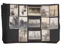 [WORLD WAR II]. Photo album and insignia belonging to an African American soldier.